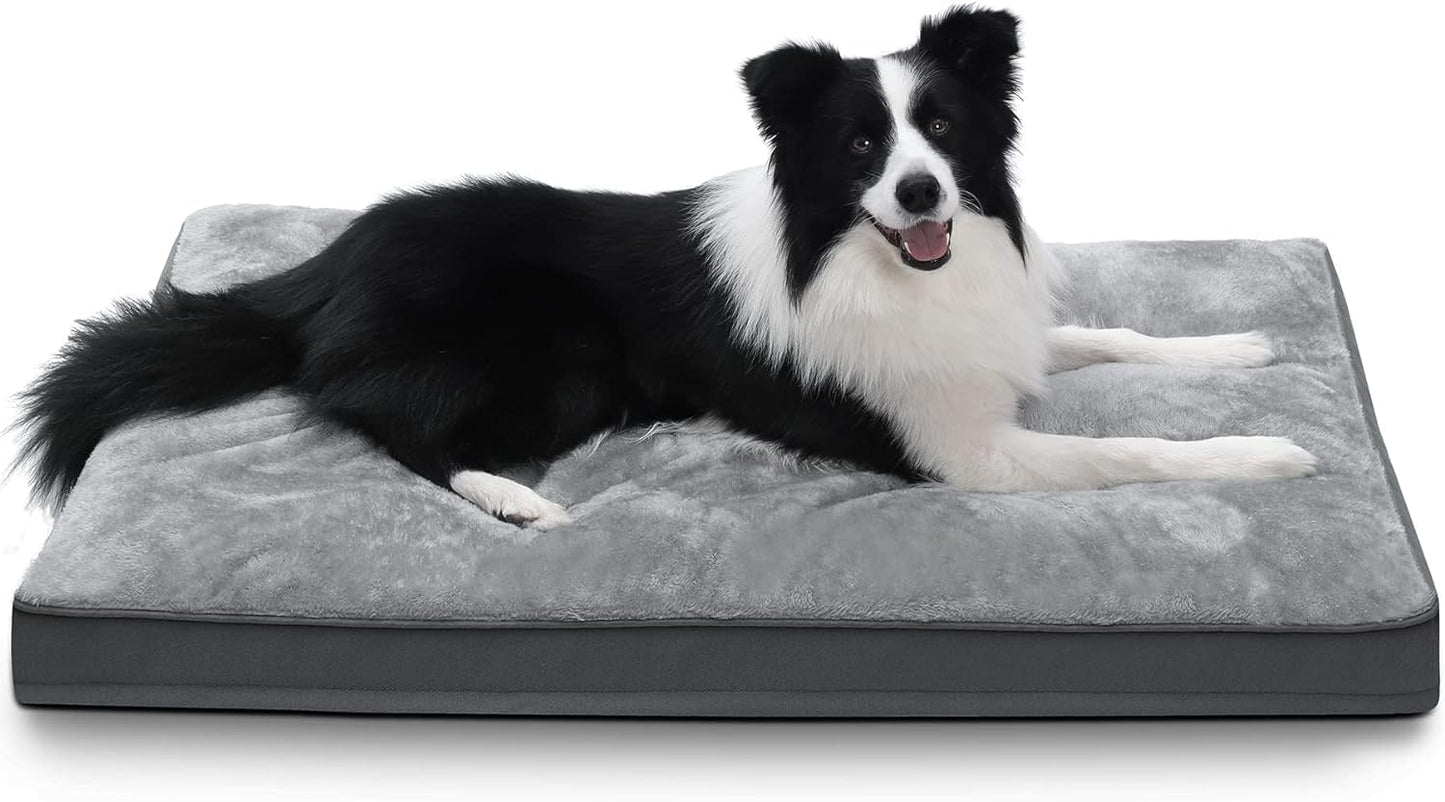 Dog Crate Bed Waterproof Deluxe Plush Dog Beds with Removable Washable