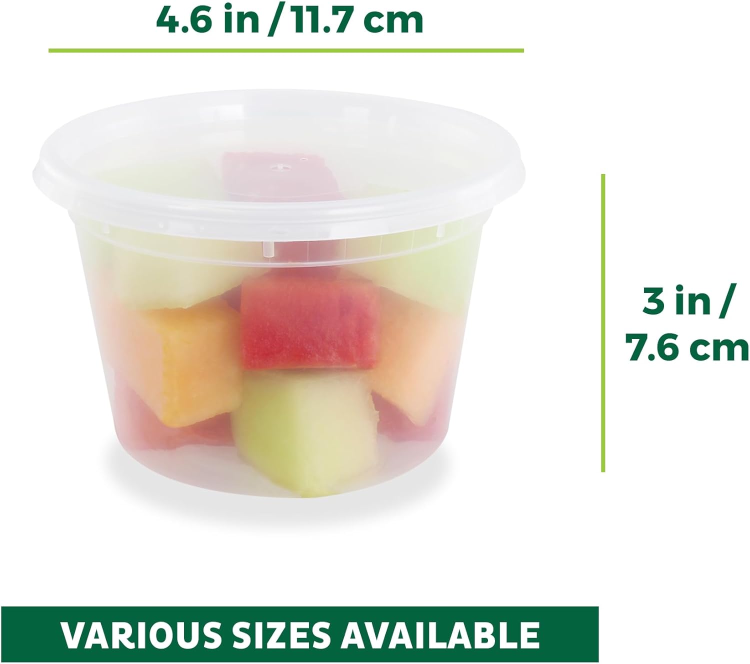 Freshware Food Storage Containers [50 Set] 16 oz Plastic Deli Containe