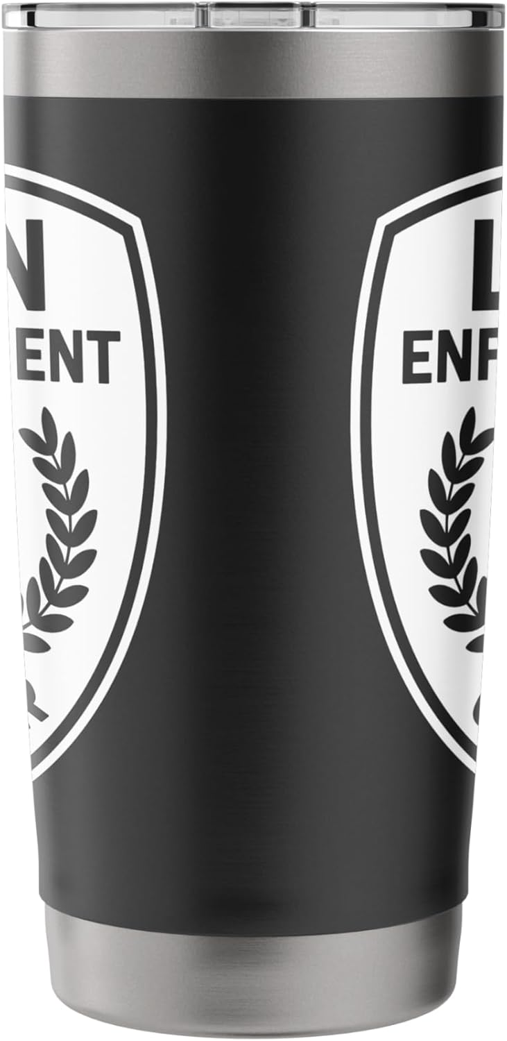 Lawn Enforcement Officer Police Badge Parody Gardening Humor Stainless Steel Insulated Tumbler