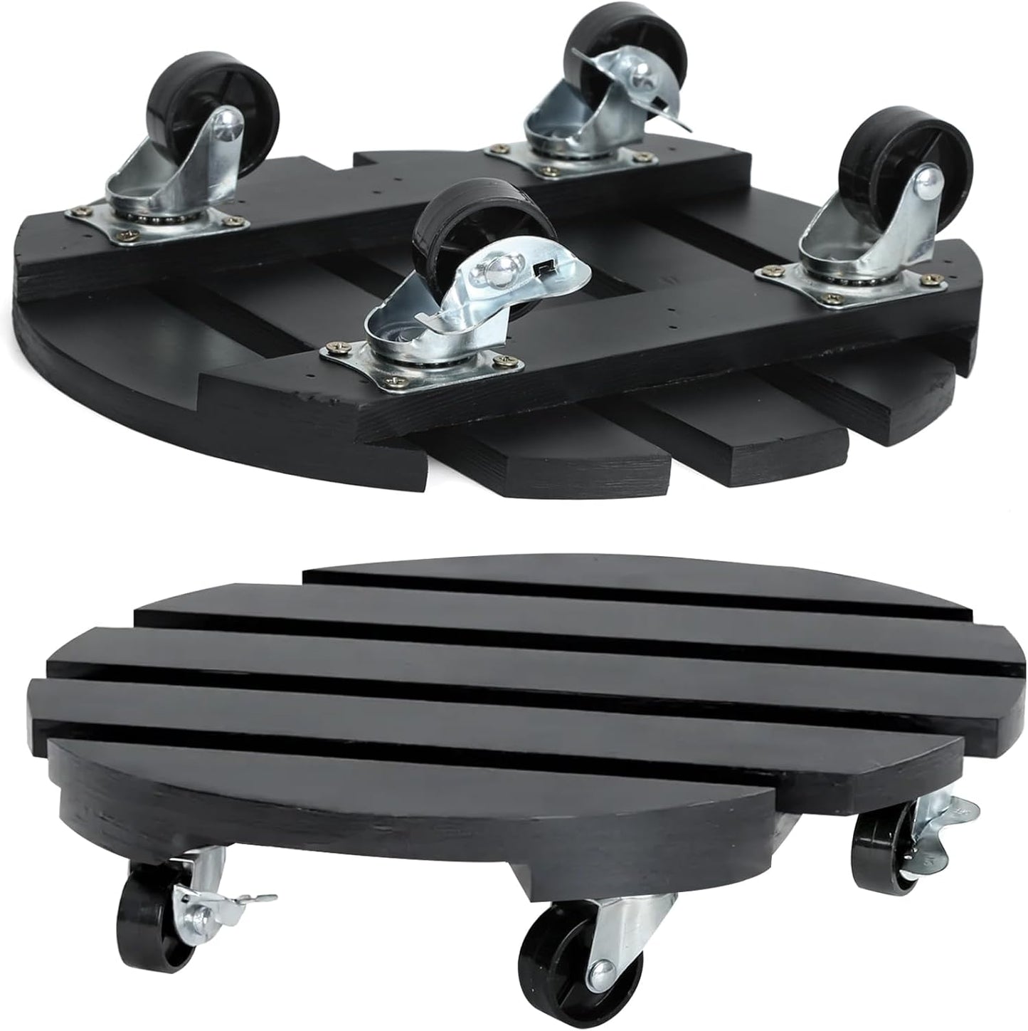 2 Pack Plant Stand with Wheels, Plant Caddies with 360° Lockable Smoot