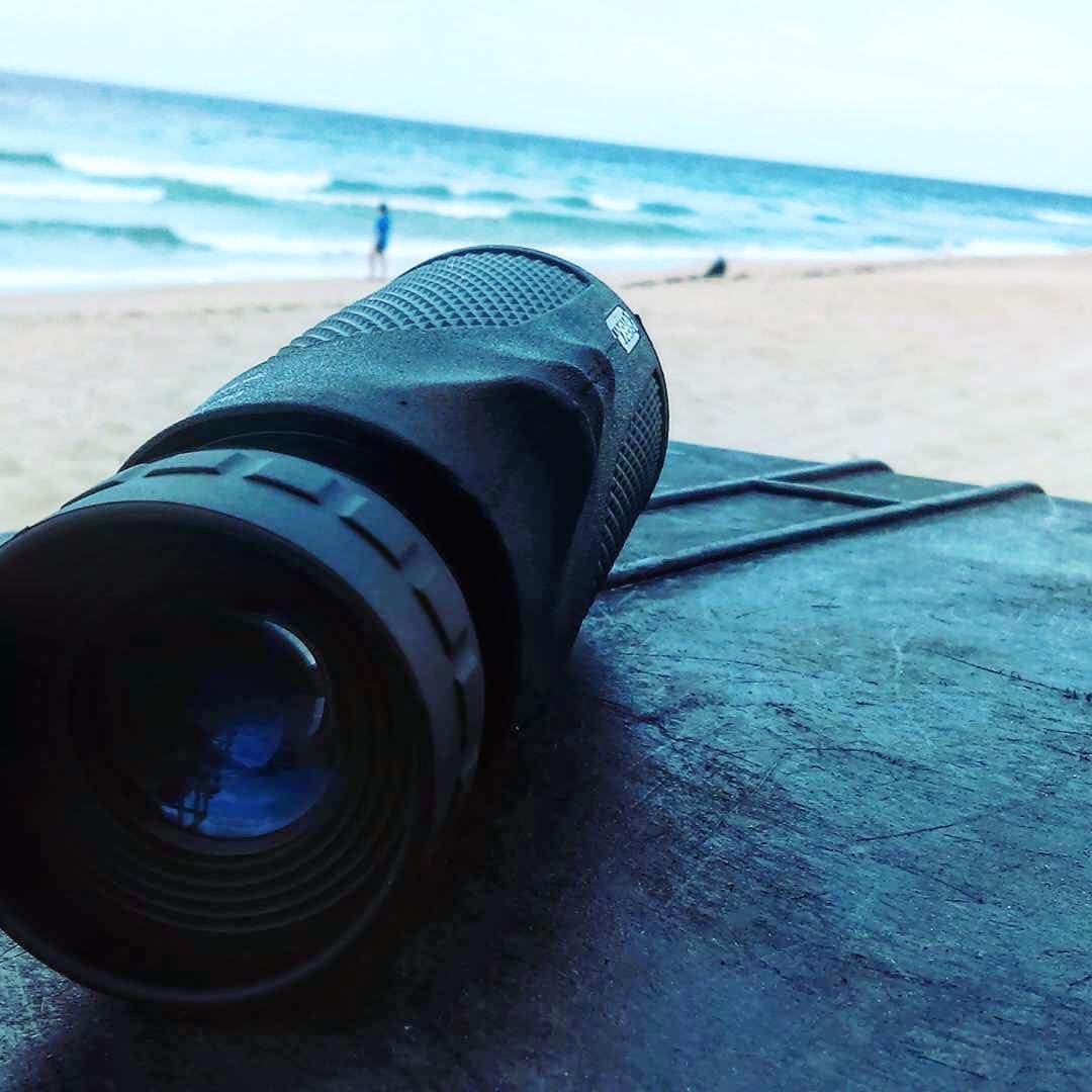 Barska Blackhawk Waterproof Monocular – Compact, Fogproof, Multi-Coated Optics, Slip-Resistant Grip for Birding, Hiking, Sports, Concerts & Outdoor Use