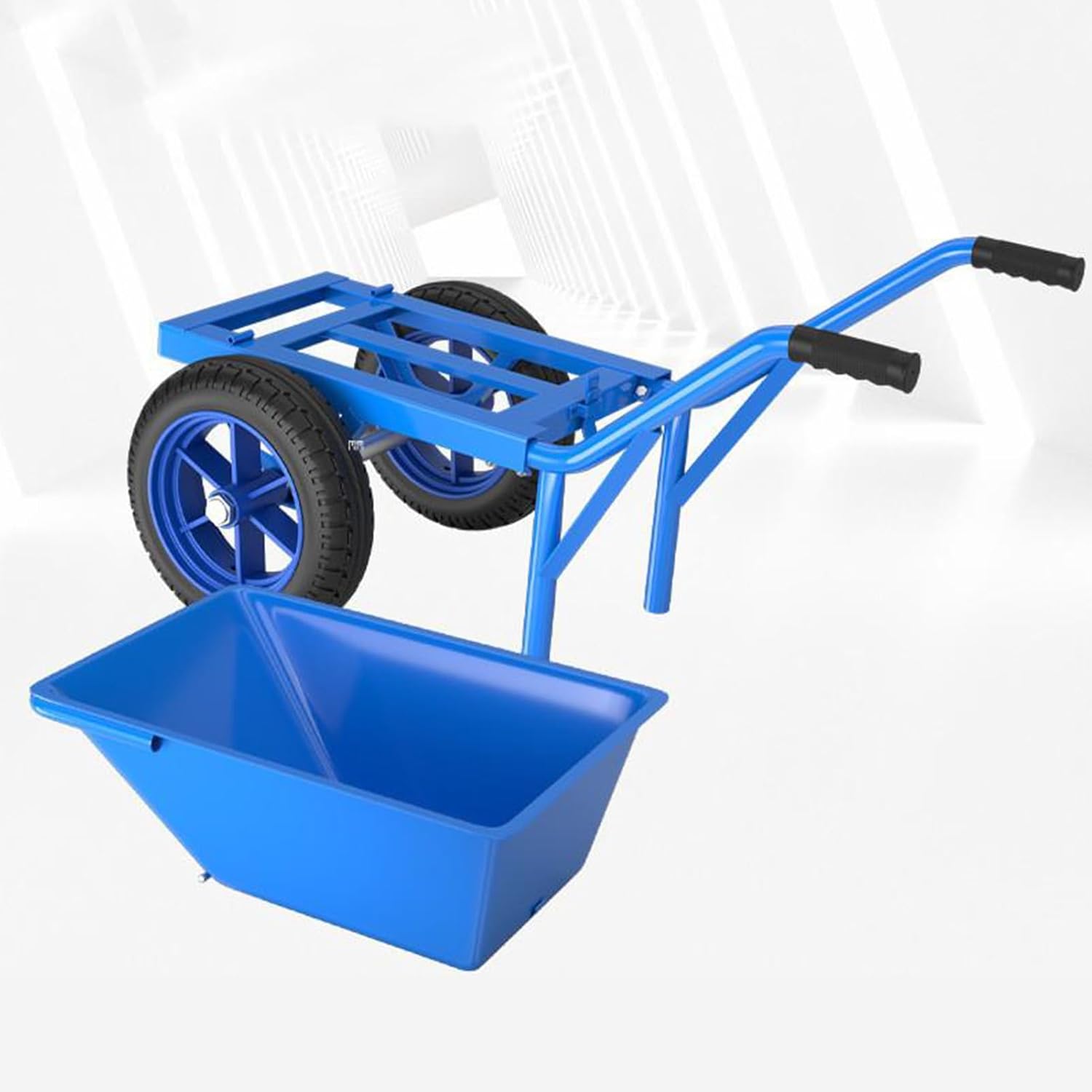Wagon, Thickened 2 Wagon Cart, Garden Cart, with Inflatable Wheels, Ou