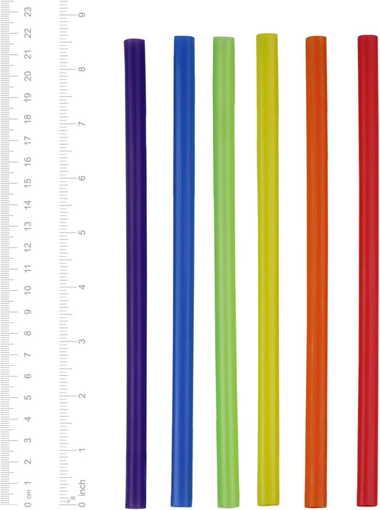 Comfy Package, [100 Count] Jumbo Plastic Smoothie Straws - 8.5"High - Assorted Colors