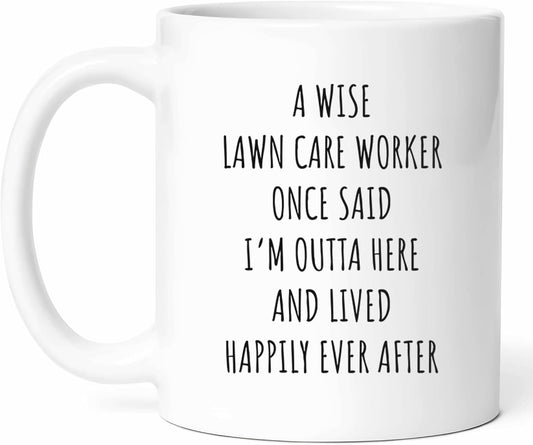 Best Retirement Lawn Care Worker Mug - Gardening Coffee Cup - Artist Funny Gift From Family - Tea Mugs - Yard Maintenance Cups - 11 Oz Ceramic Gifts For Nature Lovers, Birthday, Him, Her, Christmas