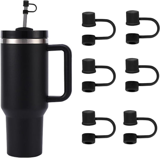 6PCS Silicone Straw Covers Cap Compatible with Stanley Cup 30-40 oz Tu