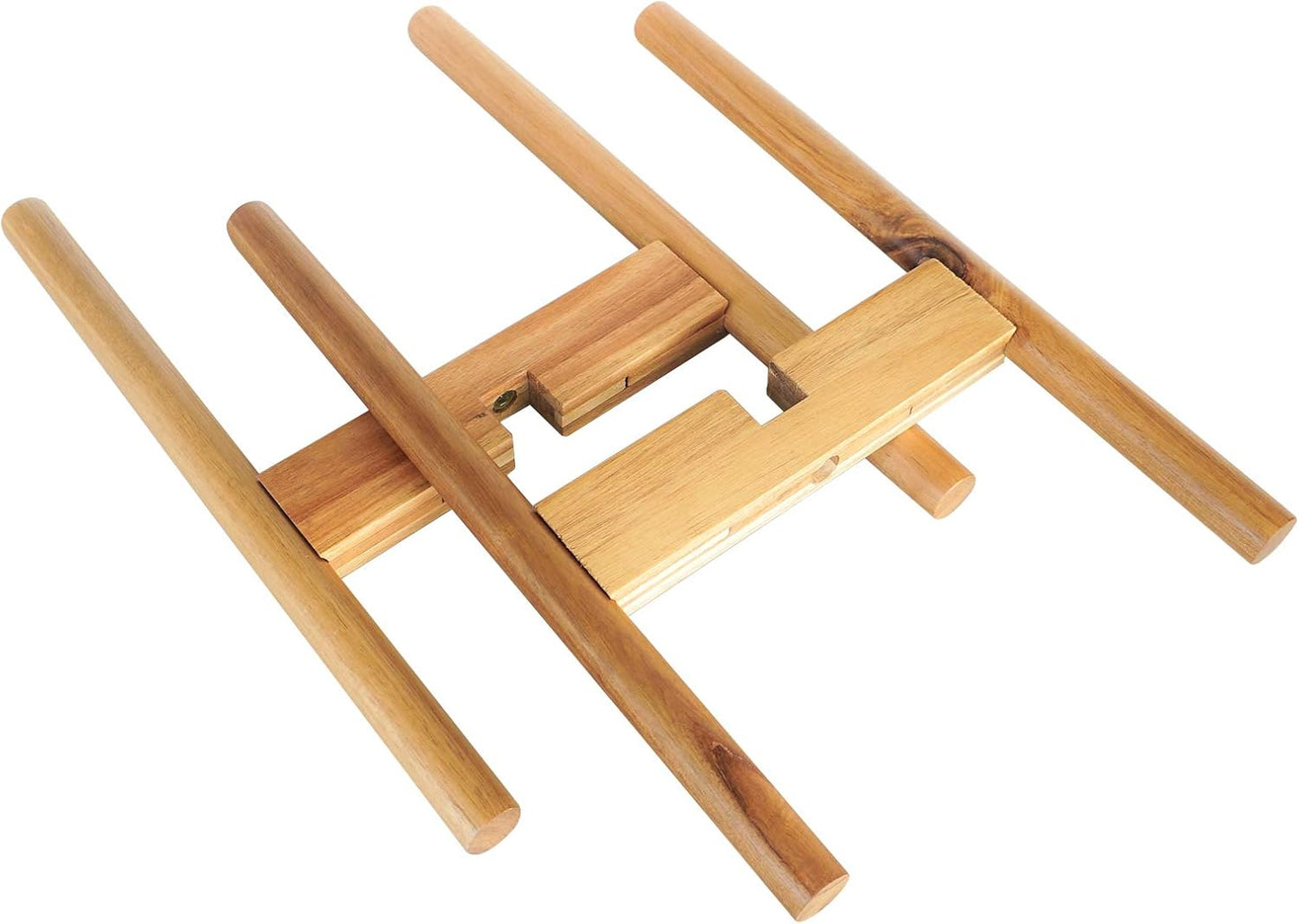SOTECH Plant Stand Wood Flower Pot Holder Adjustable 8 to 12 inches, Bamboo Modern Plant Stand 15 inches in Height, Fit 8 9 10 11 12 inch Pots Pot & Plant Not Included Potted Stand Display Rack