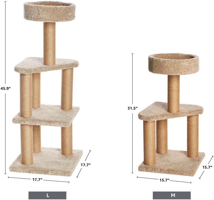 Amazon Basics Cat Tree Tower - Multi-Level Climbing Activity Center fo