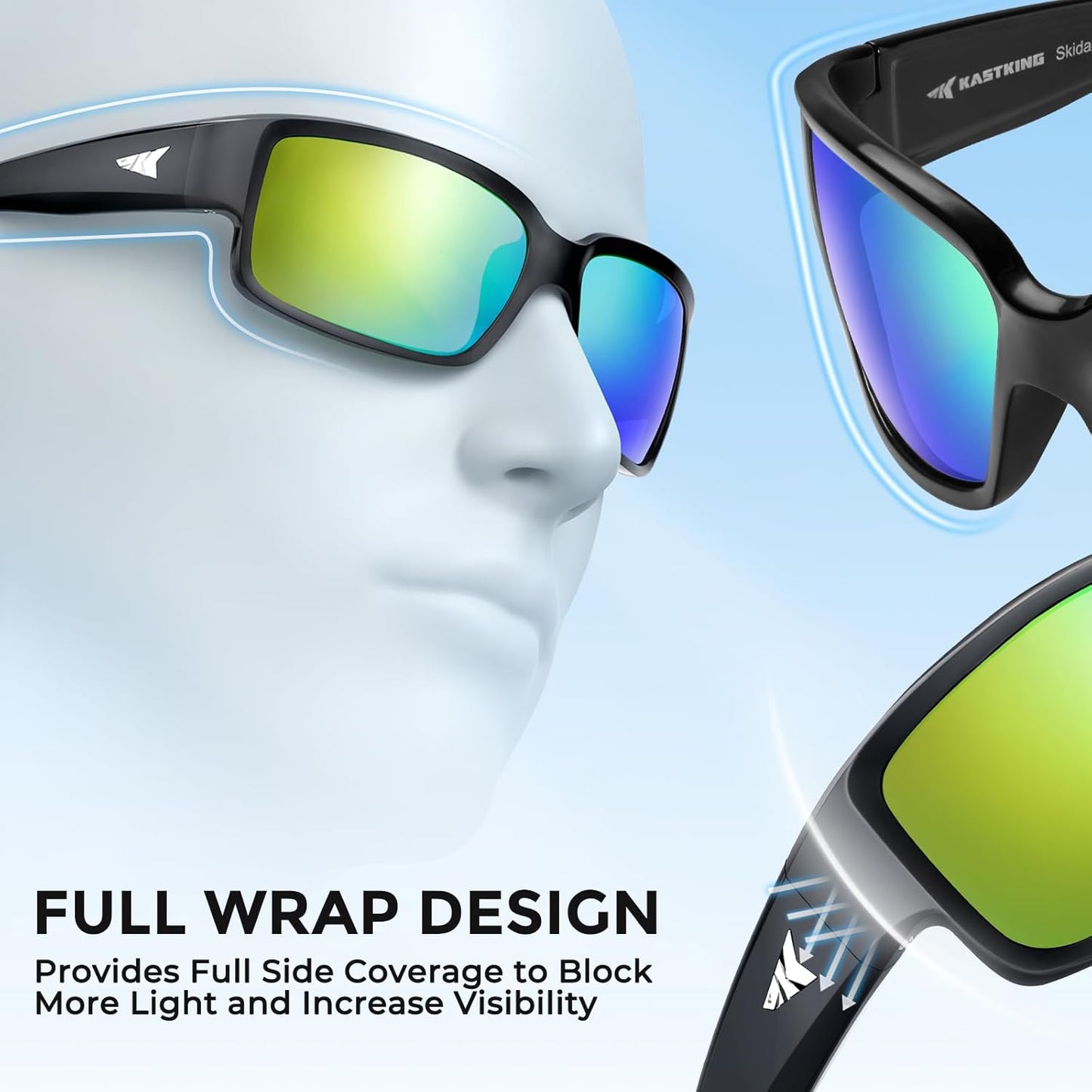 KastKing Skidaway Polarized Sport Sunglasses for Men and Women,Ideal f