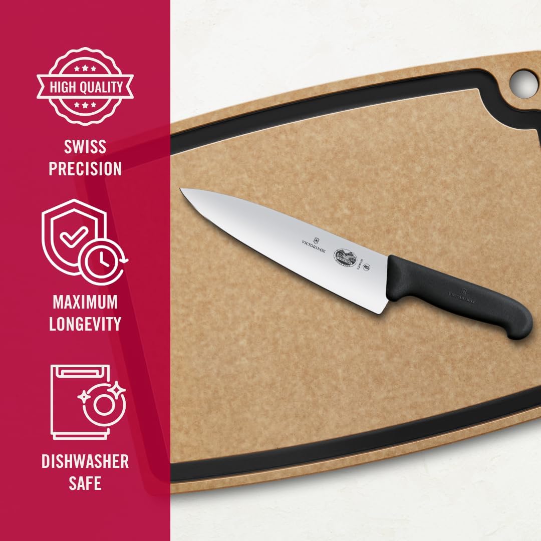 Victorinox Fibrox Pro Chef’s Knife, 8 Inch - Swiss Army Kitchen Knife,
