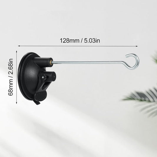 Suction Cup Hooks Window Suction Cup Hanger for Bird Feeders and Wind Chimes and Plant Bird Feeder Hook with Strong Suction Cup (2 Pack)