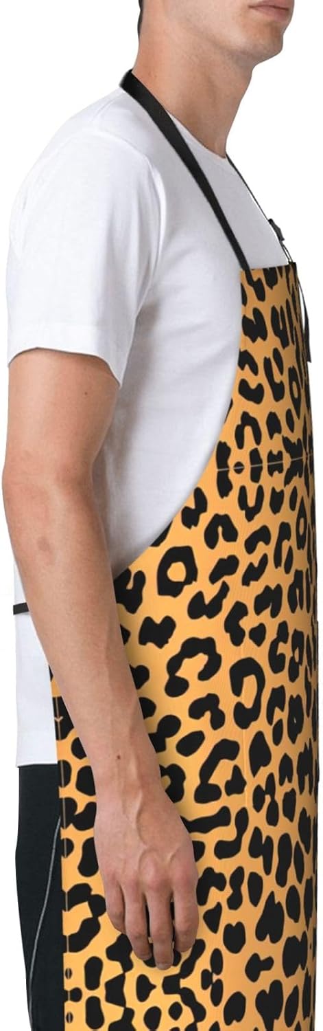 Giraffe Print Print 28x33 In Adult Kitchen Apron with Pockets Versatile Chef Smock for Cooking Baking