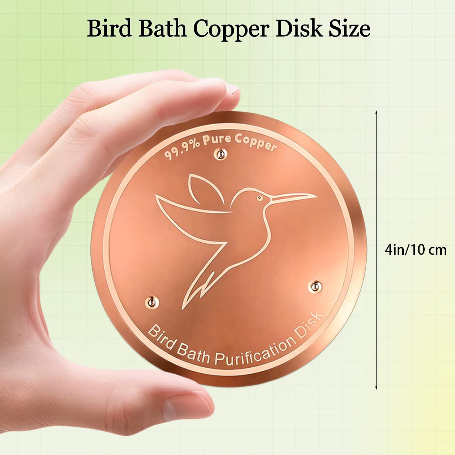 Bird Bath Copper Disk, Copper Disc for Bird Bath 99.99% Pure 0.6 mm Th