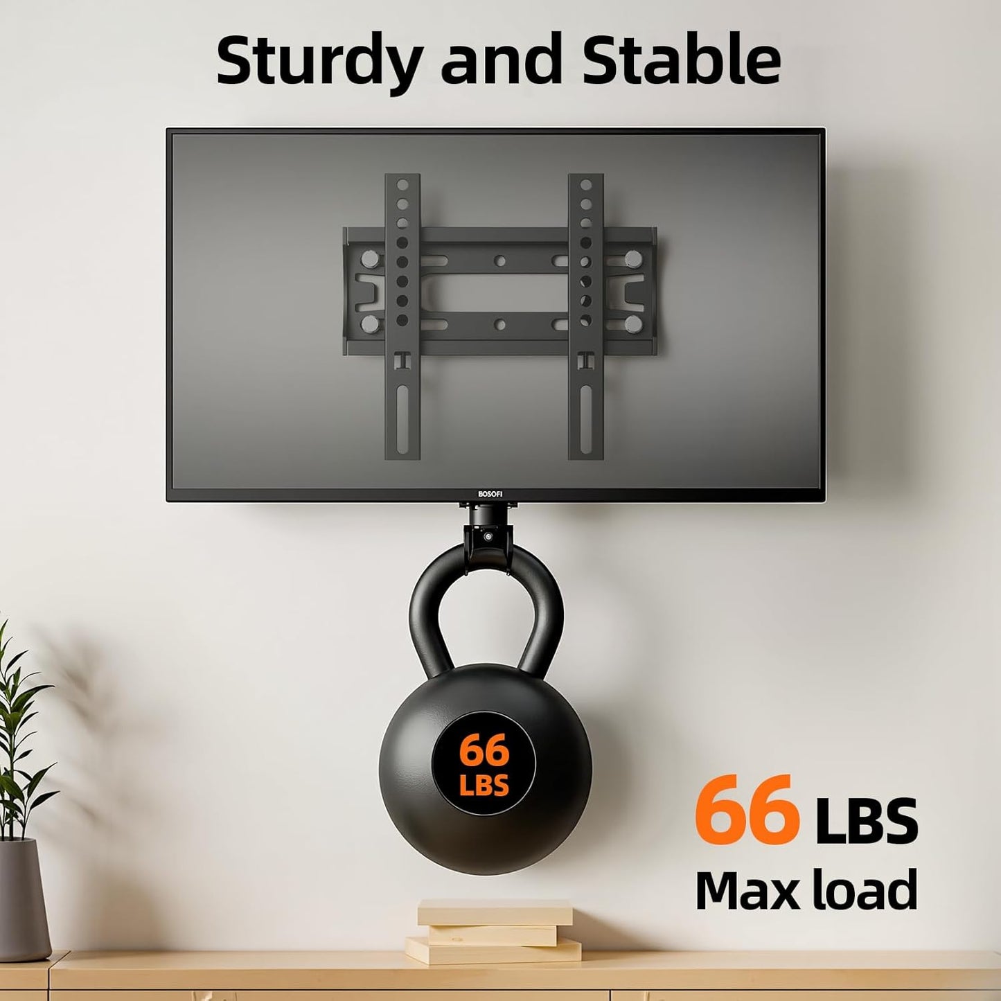 IWOBOARD 32 40 42 inch Fixed TV Monitor Wall Mount for LED LCD TVs & M