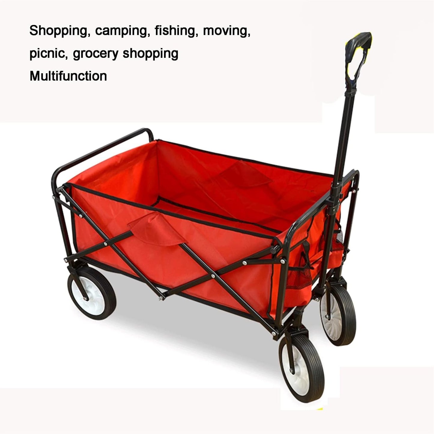 Collapsible Wagon Cart with Wheels Foldable Folding Wagons Carts Silen
