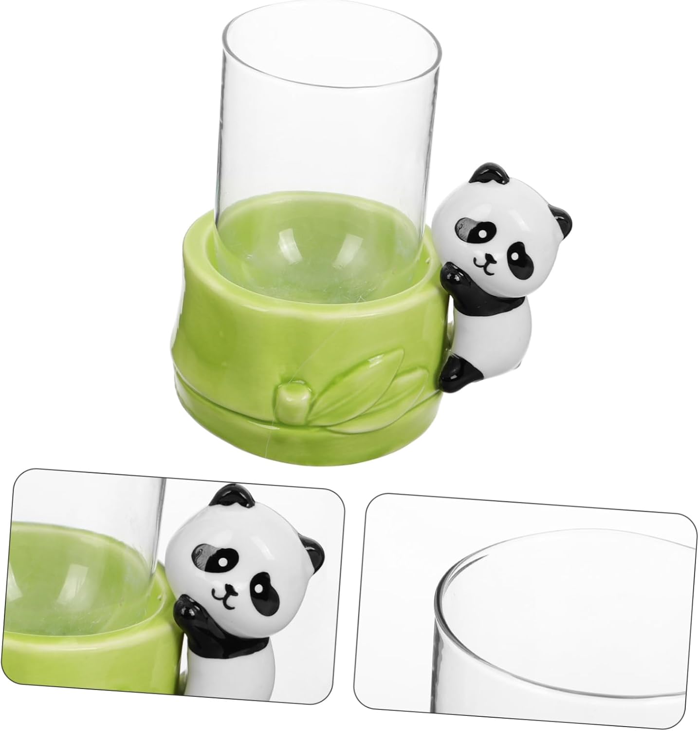 BESTOYARD Ceramic Panda Flowerpot Water Plant Decor Indoor Plant Vase 