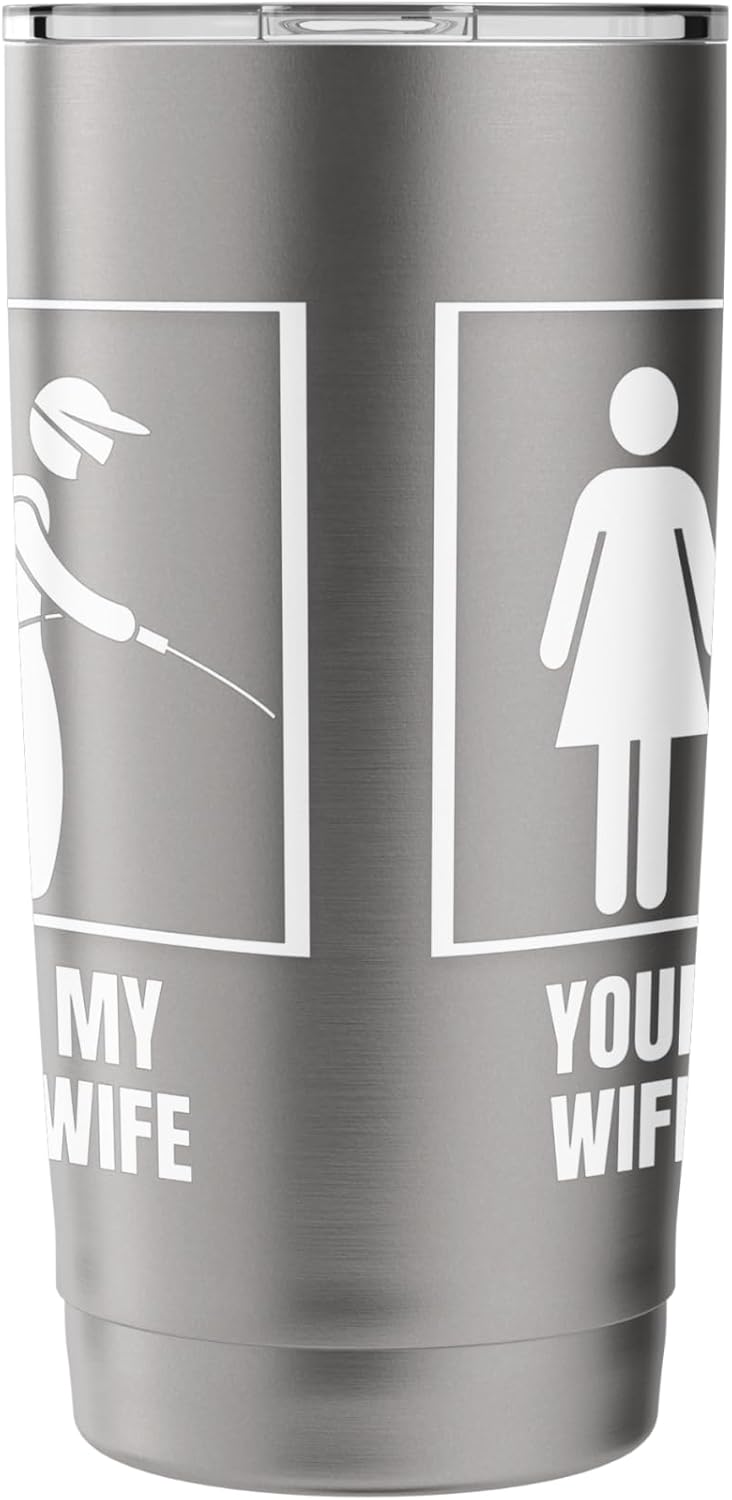 Pest Control Your Wife My Wife Husband Funny Exterminator Stainless Steel Insulated Tumbler