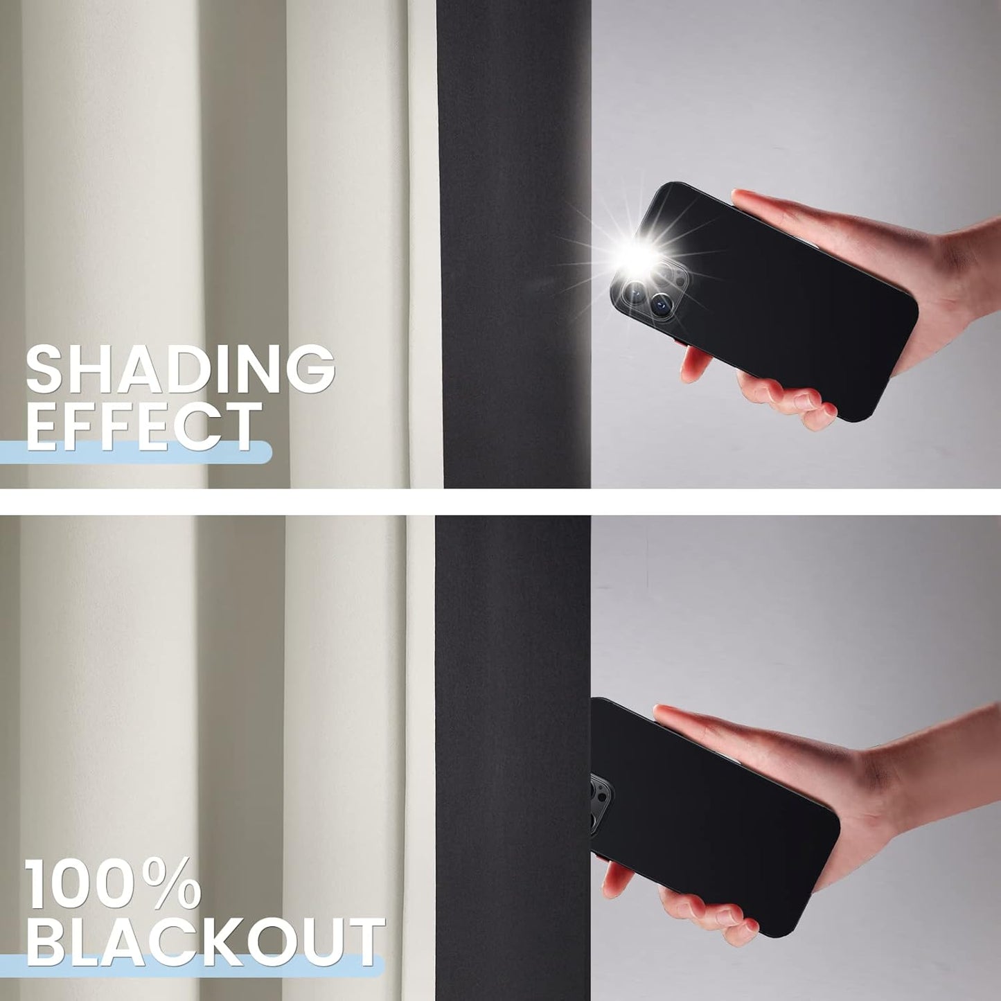 SimpleHome 100% Blackout Curtains for Bedroom,Thermal Insulated Gromme