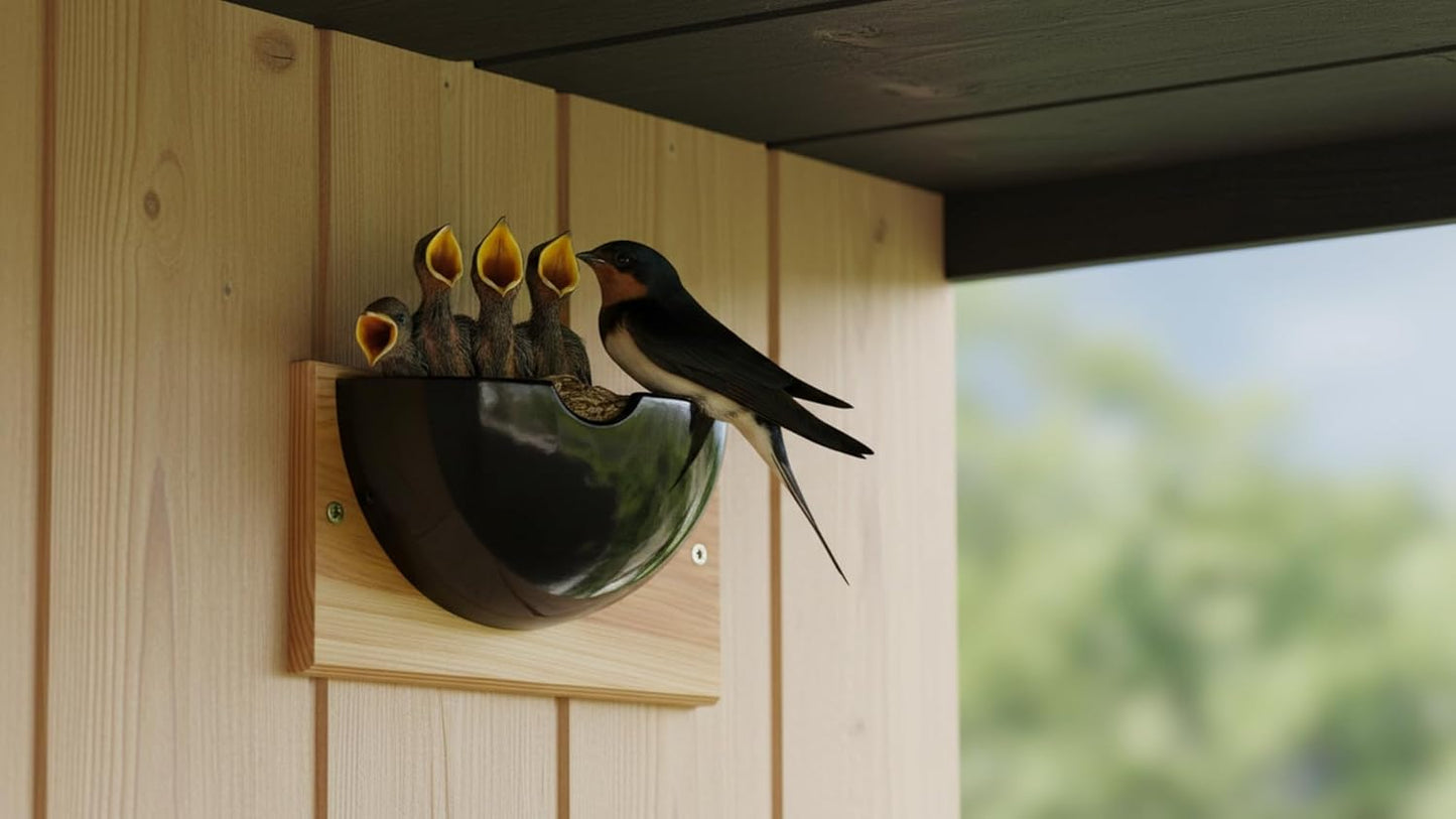 Swallow Houses for Outside, Tree Barn Swallow HDPE Composite Material 