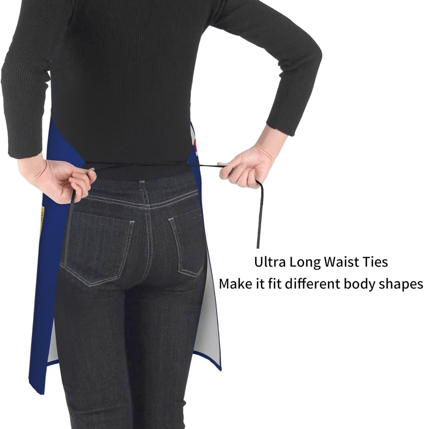 Flag of the Turks and Caicos Islands print Waterproof chef's apron with pocket apron for kitchen cooking baking barbecue and gardening