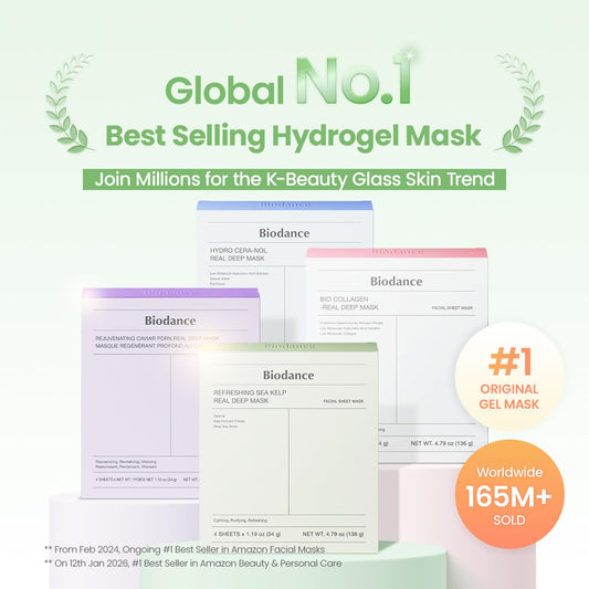 BIODANCE Refreshing Sea kelp Real Deep Mask, Overnight Hydrogel Face M