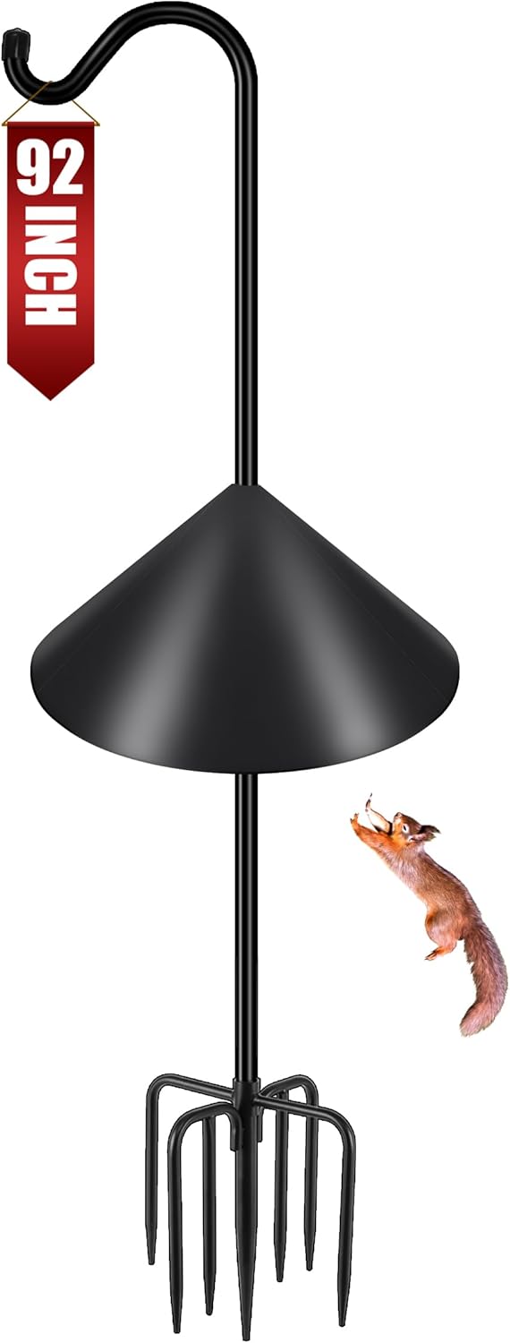 Gtongoko Bird Feeder Pole Squirrel Proof 92 Inch Shepherds Hook for Ou