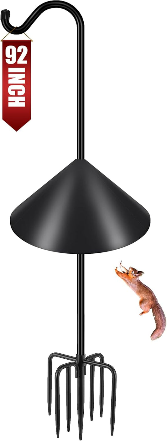 Gtongoko Bird Feeder Pole Squirrel Proof 92 Inch Shepherds Hook for Ou