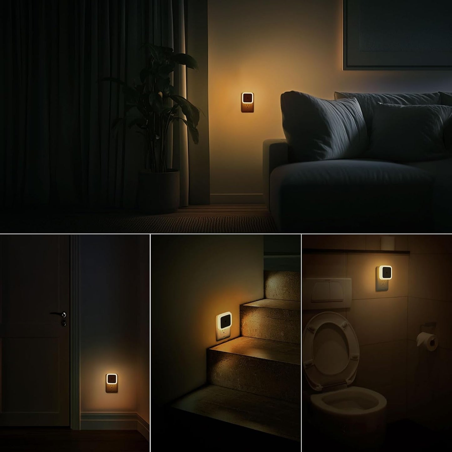 Sujeet Night Light, Night Lights Plug into Wall 4-Pack, Nightlight Plu