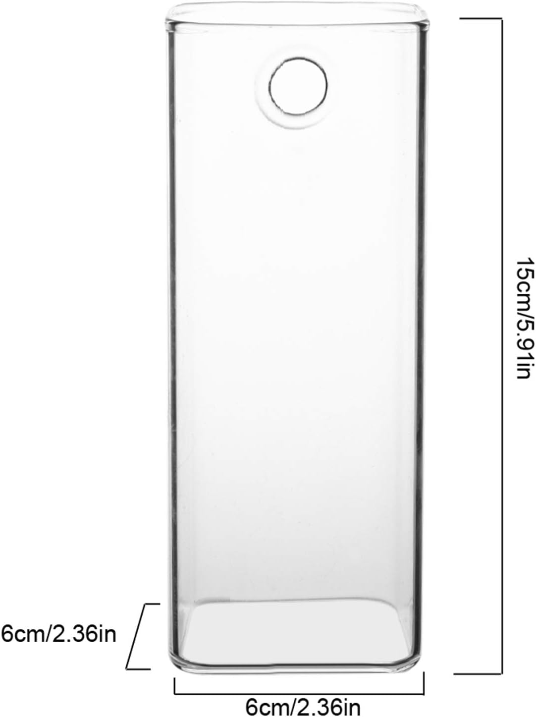 Hanging Glass Vase, Glass Vase for Plants and Flowers, Flower Planter Wall Hydroponic Aquarium Container Home Decor (Long Tube Shape)