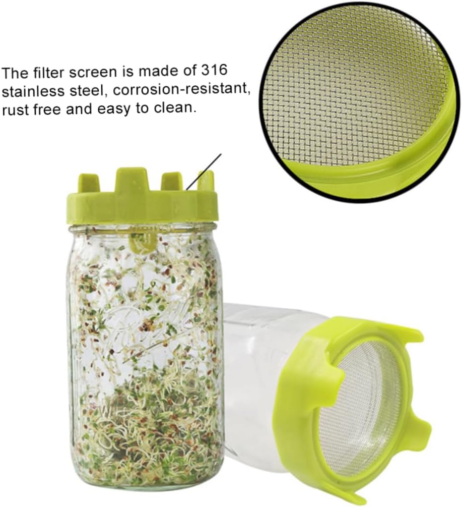 2pcs Sprouting Lid Garden Tools Lid Sprouting Net Cover Beans Sprouts 