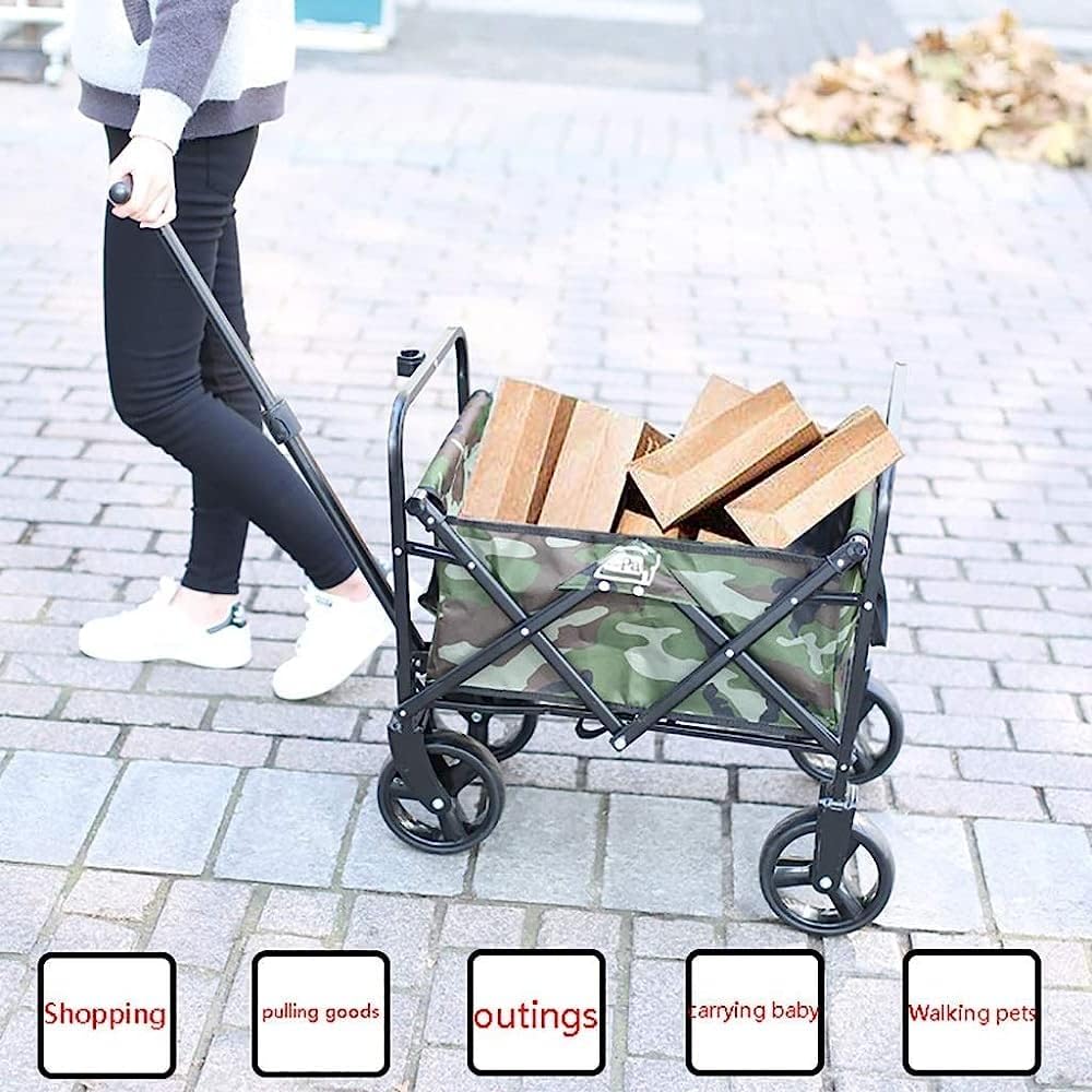 Handcart, Household Folding Garden Trolley Cart Heavy Duty Wagon Multi