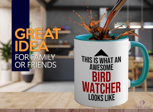Bird Lover Two Tone Green Edition 11oz - Awsome Bird Watcher Looks Lik