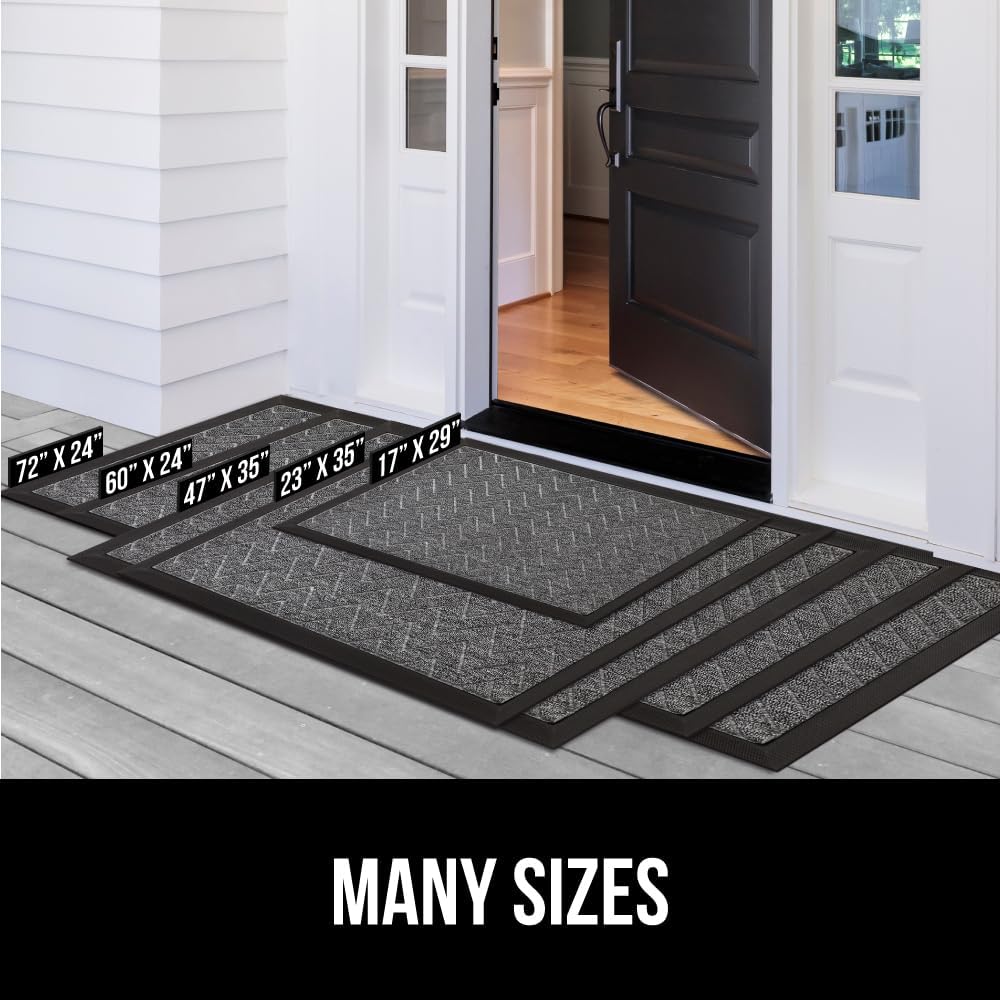 GORILLA GRIP 100% Waterproof All-Season WeatherMAX Doormat US Designed