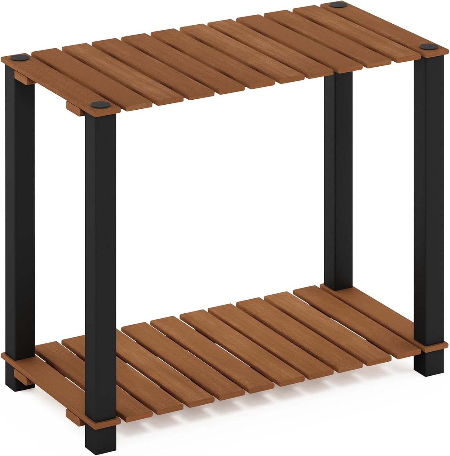 Furinno Pangkor 2-Tier Turn-N-Tube Indoor Outdoor Plant Shelf Large Re