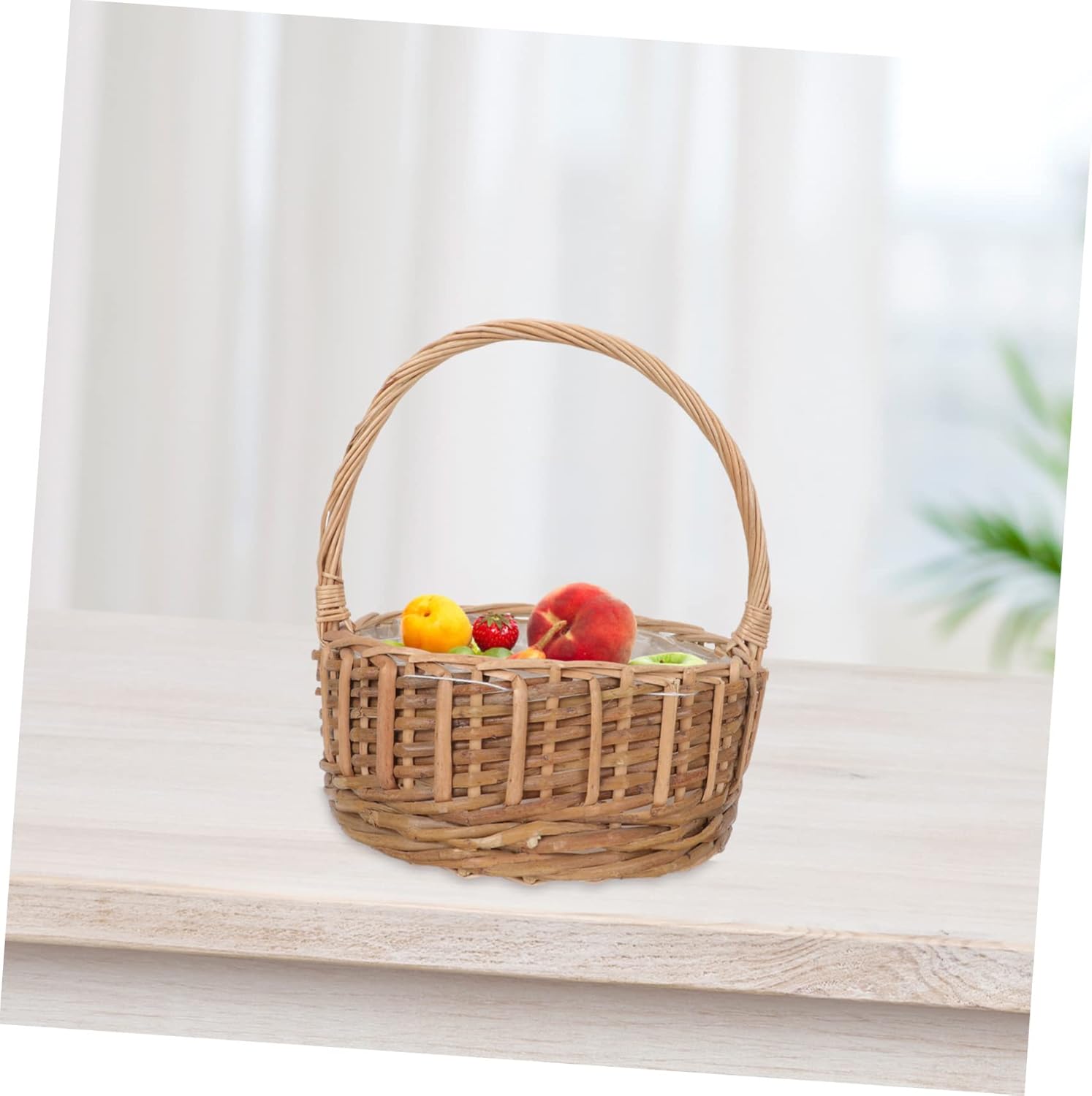 PRETYZOOM 1pc Basket Rattan Basket for Girl Girl s for Weddings Rectan