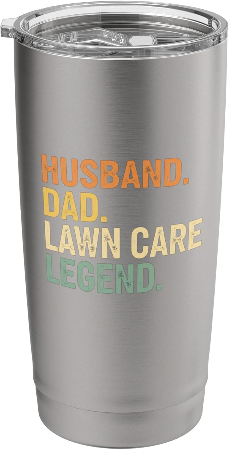 Husband Lawn Care Legend Funny Father's Day Present Stainless Steel Insulated Tumbler