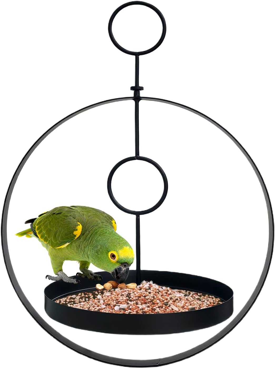 Crow Feeders Outside - Metal Ring Design Weatherproof, Feeding Tray Me