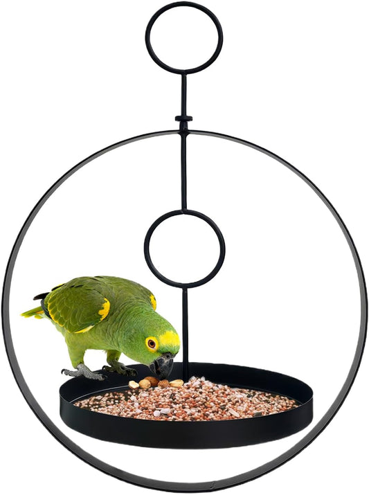 Crow Feeders Outside - Metal Ring Design Weatherproof, Feeding Tray Me
