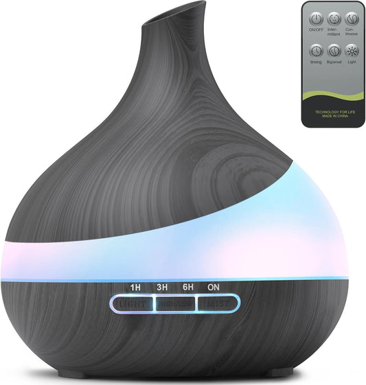 500ML Essential Oil Diffuser: Aroma Diffuser with Remote Control for H