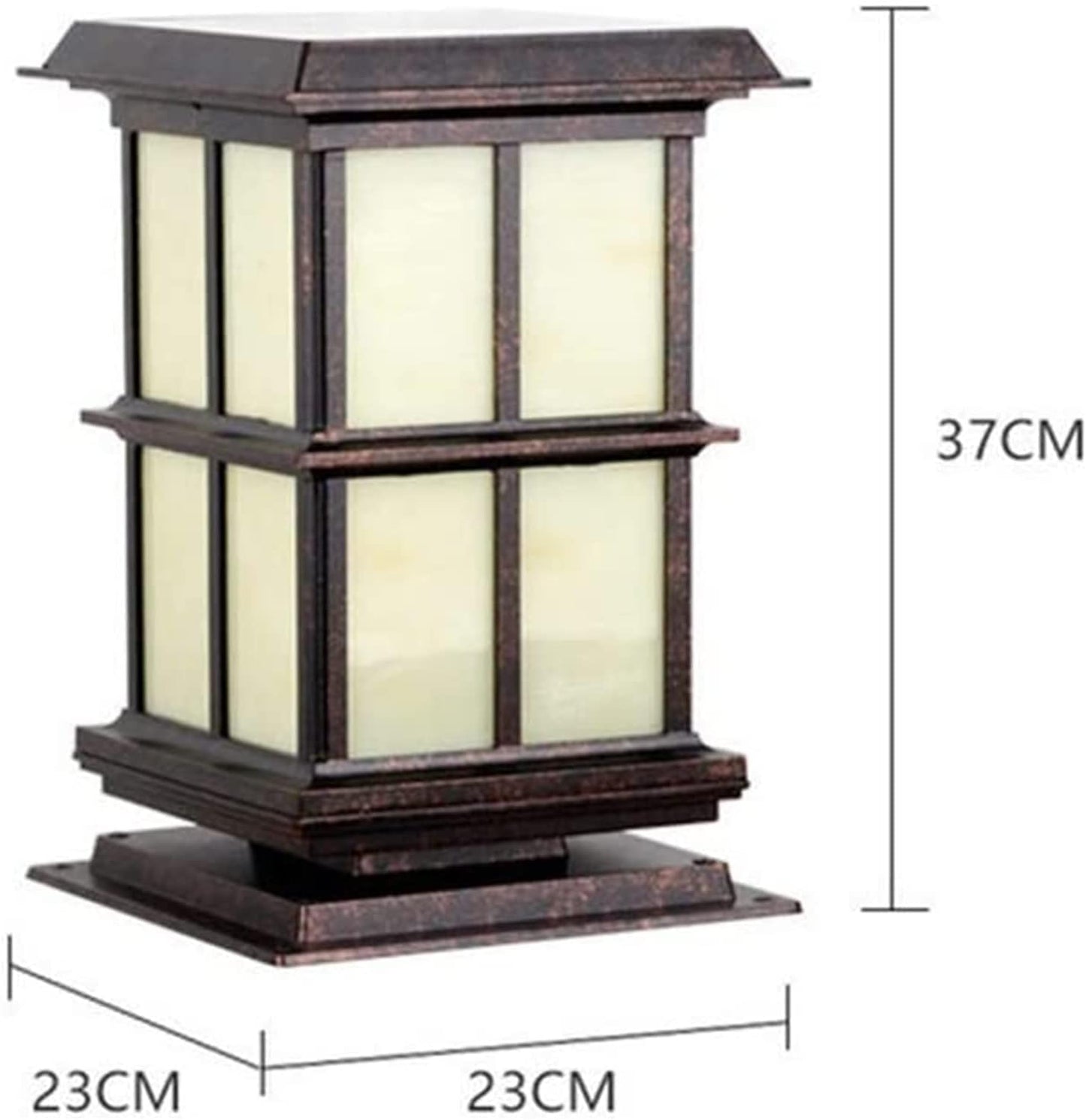 Courtyard Light Die-cast Simple American Post Lamp LED Solar Gatepost Patio Lights Garden Waterproof Villa Wall Home Door Path Street Decor Comfortable (Ma