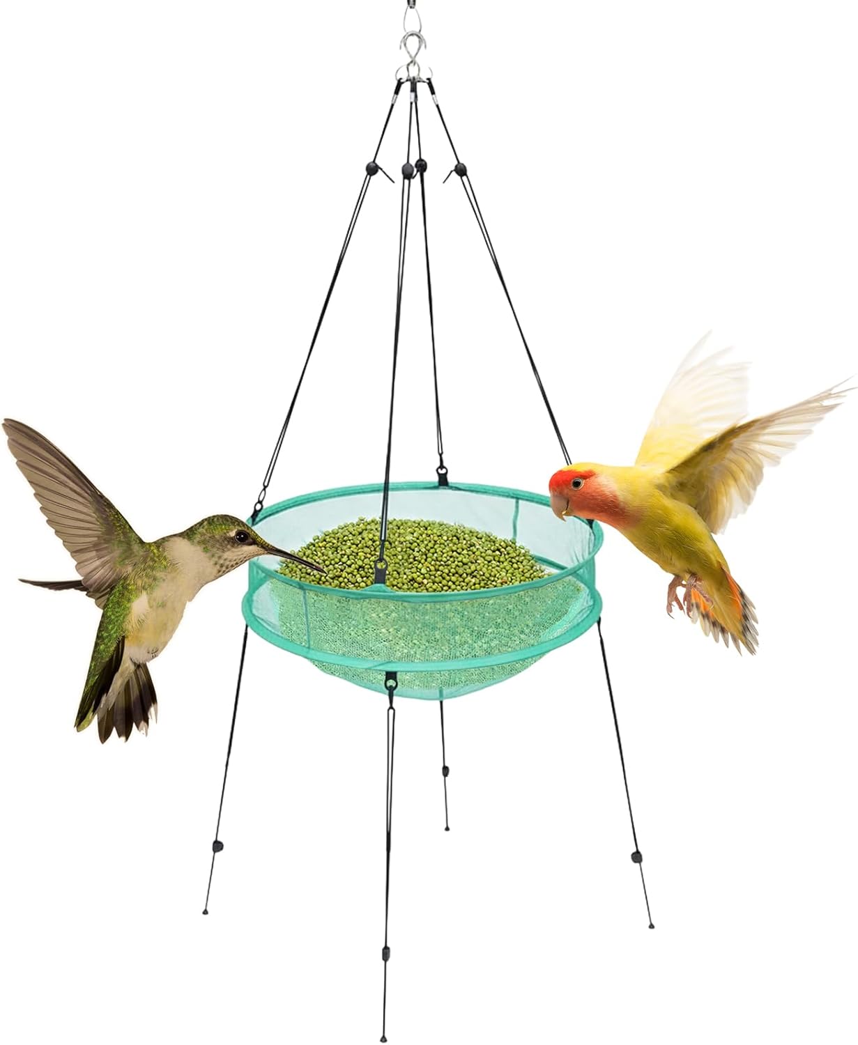 Foldable Birdseed Hoop, Lightweight Garden Feeder Ring, 30cm Seed Hold