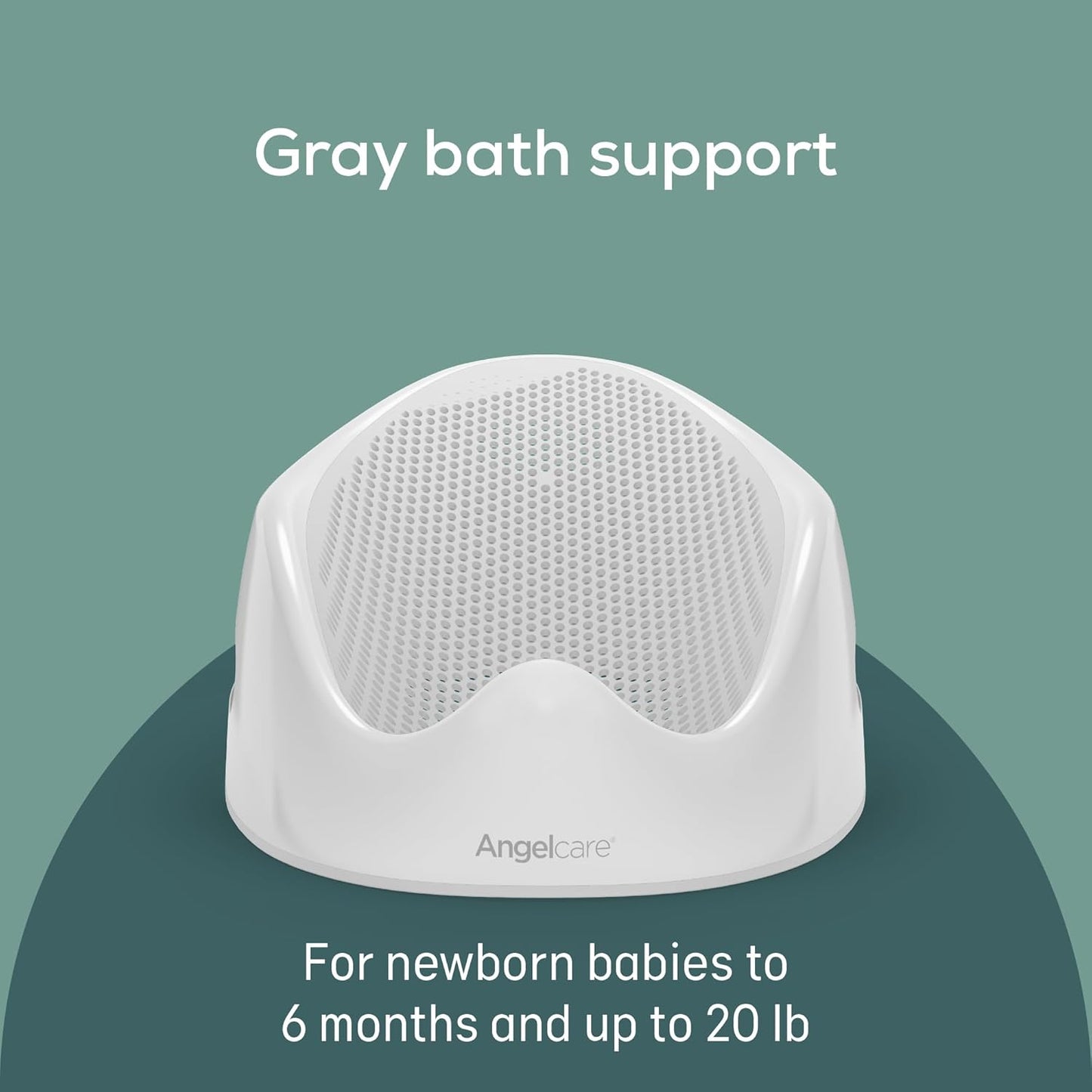 Angelcare Baby Bath Support (Gray) | Ideal for Babies Less Than 6 Mont