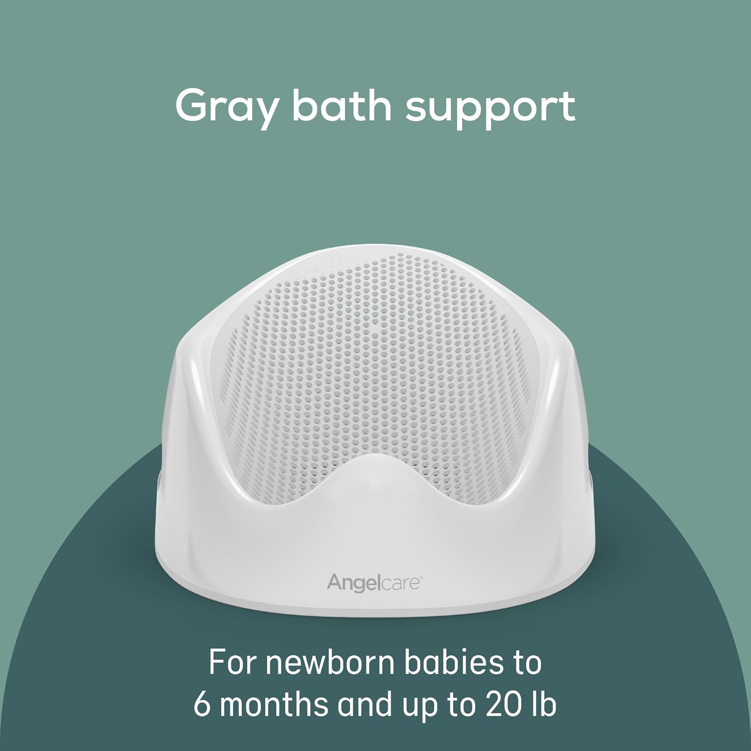 Angelcare Baby Bath Support (Gray) | Ideal for Babies Less Than 6 Mont