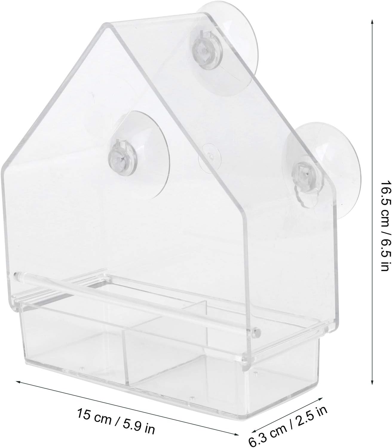 Premium PS Transparent Bird Feeder, Indoor Outdoor Hanging Bird Feeder for Small Birds, Enhance Your Bird Watching Experience