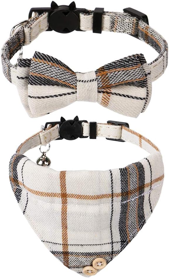 Faleela Breakaway Cat Collar with Bells - 2 Pack Cat Collar with Bells