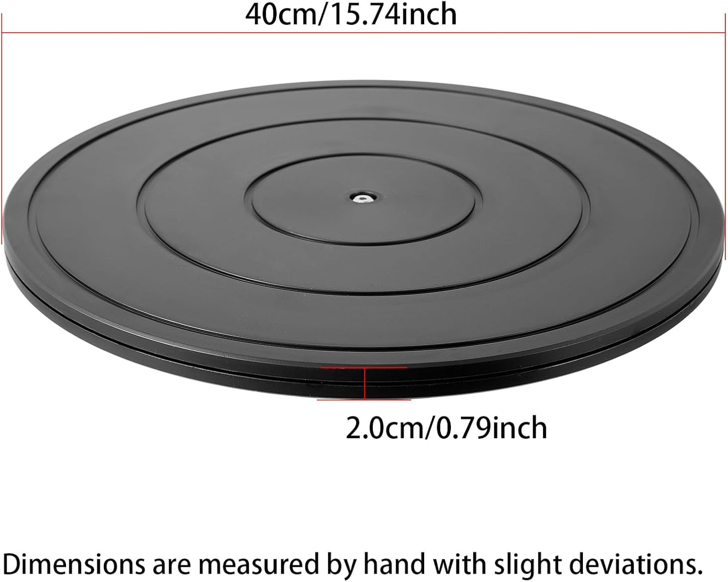 HSTECH 16 Inch Heavy Duty Rotating Swivel Stand - Lazy Susan with Steel Ball Bearings for Model Base/Rotating Plants/Crafts Stand Monitor/TV/Monitors/Potted Plants (360˚ Rotation)
