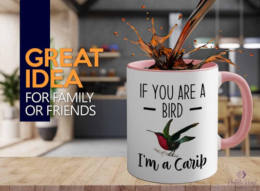 Bird Lover Two Tone Pink Edition 11oz - Bird and Carib - Hummingbird Nest Cage Parrot Dad Gardening Outdoor Birdwatcher Feeder