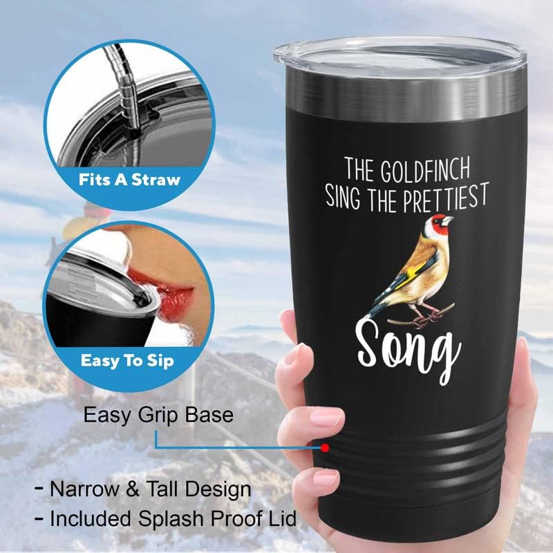 Bird Lover Black Edition Viking Tumbler 20oz - Prettiest Song - Hummin