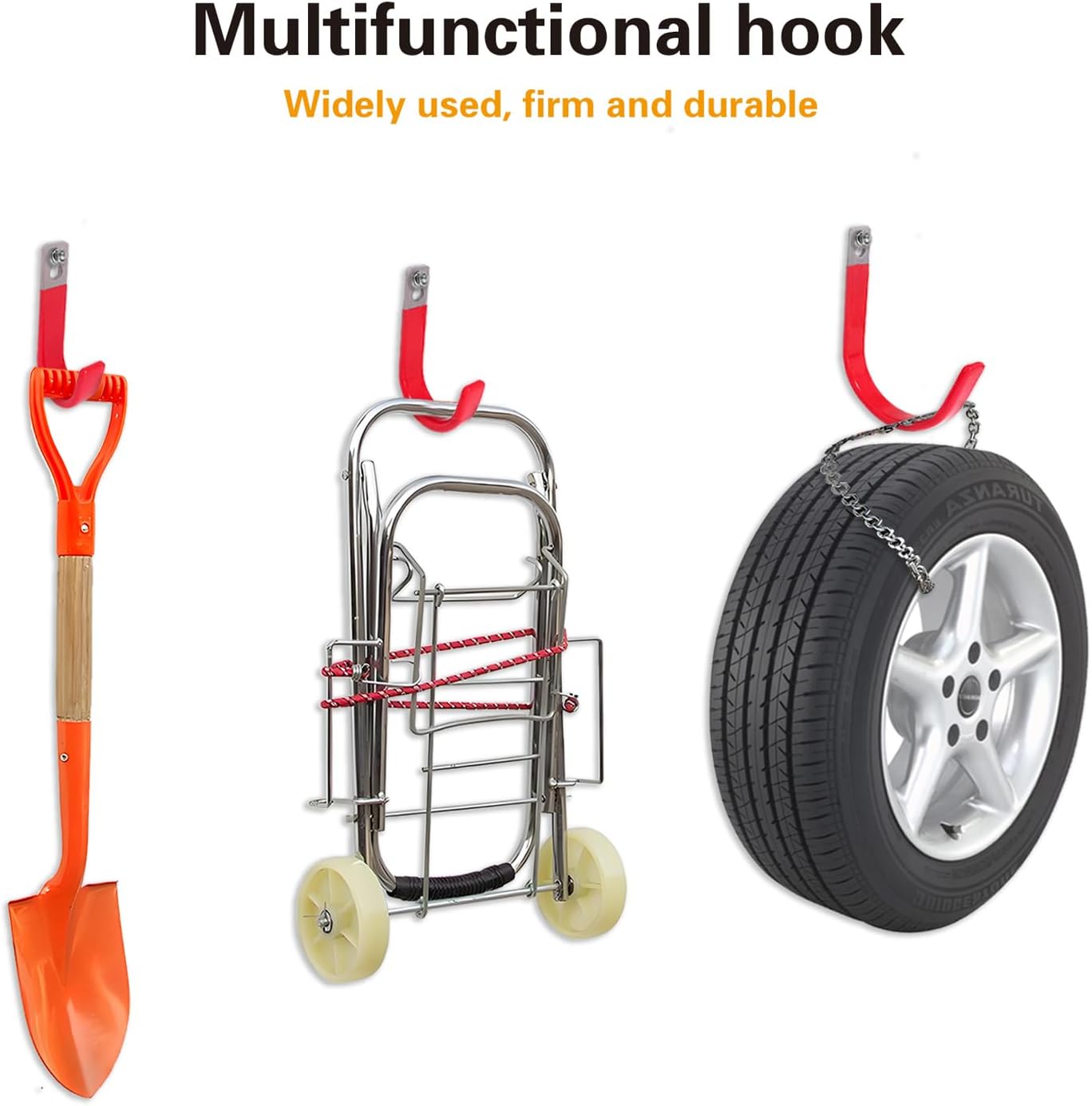 2 Packs Heavy Duty Steel Garage Storage Hooks Wall Mounted Utility Hoo