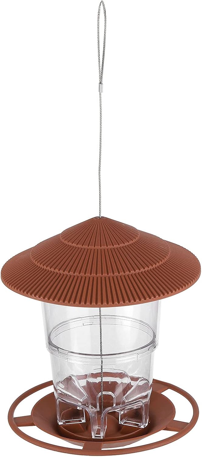 ZJchao Wild Bird Feeder Durable Hanging Foldable Bird House for Garden Patio, 1L Capacity, Suitable for Small Birds