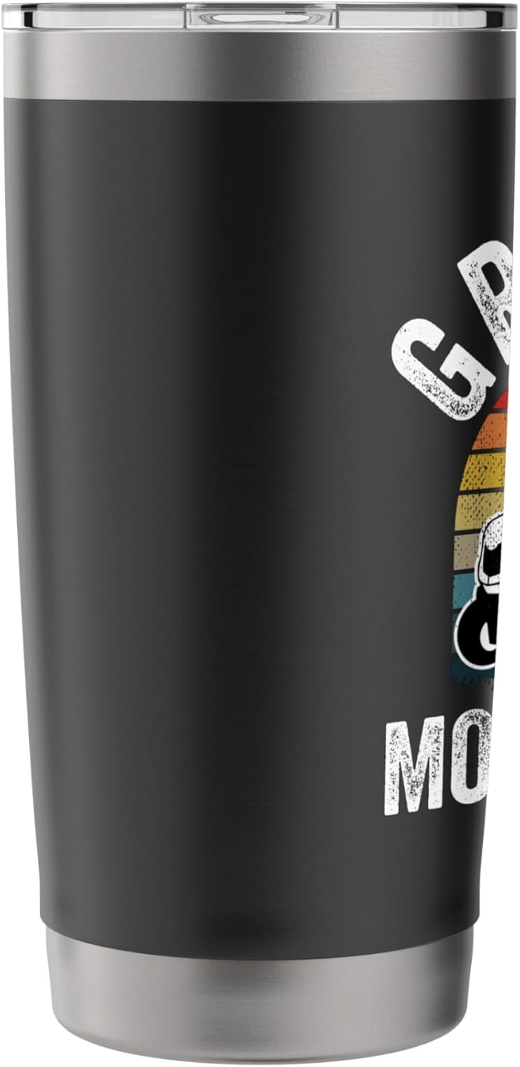 Grampa Mows Best Funny Gardener Lawn Care Father's Day Stainless Steel Insulated Tumbler